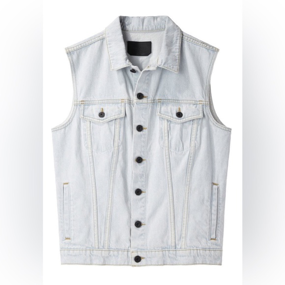 PROENZA SCHOULER Bleached Denim Vest Size S/M - Picture 1 of 12